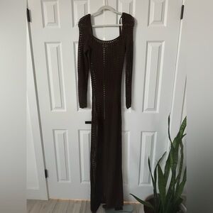 Elegant Brown Maxi Dress
